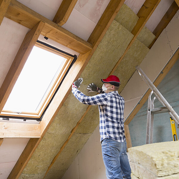 Insulation Pros Conroe - Attic Insulation 2 worker installing the insulation